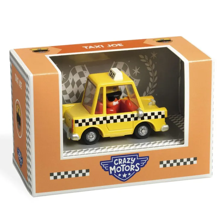 Coche metal Taxi Joe Crazy Motors escala 1:43<Djeco Sale