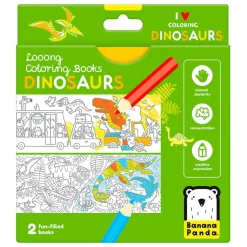 Colorea y aprende con dinosaurios, cuadernos para colorear extra largos<Banana Panda Sale