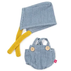 Conjunto mono rayas con gorro 21cm<Miniland Sale