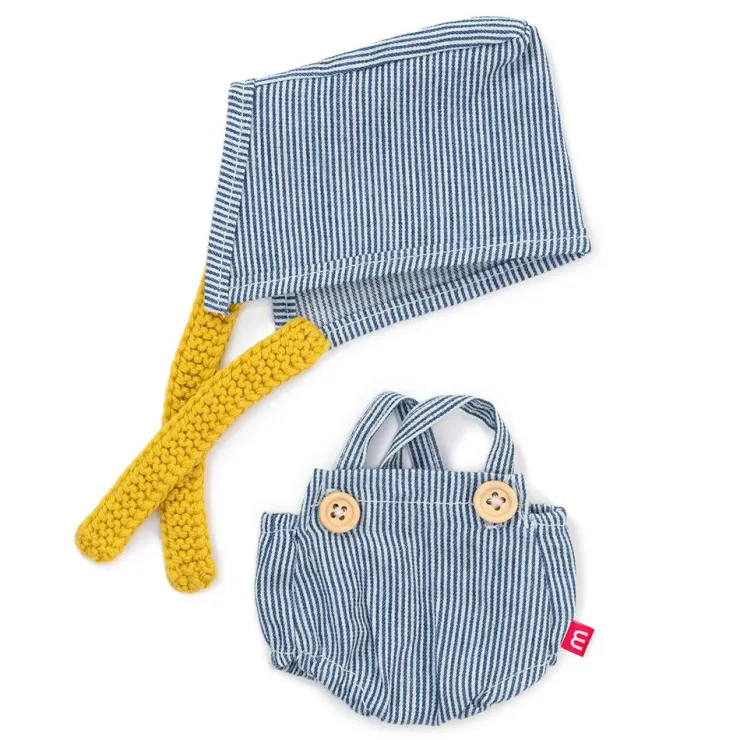 Conjunto mono rayas con gorro 21cm<Miniland Sale