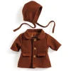 Conjunto otoño abrigo con gorro marrón 32cm<Djeco Sale