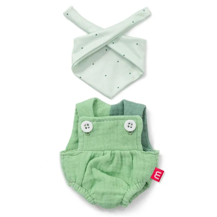 Conjunto peto verde con pañuelo 21cm<Miniland Online