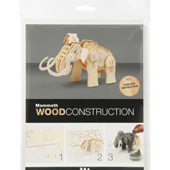 Construcción de madera para ensamblar mamut 3D<Creativ Company