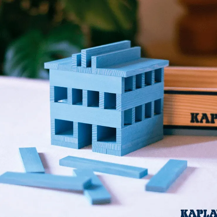 Construcción caja 40 piezas azul claro<Kapla Sale