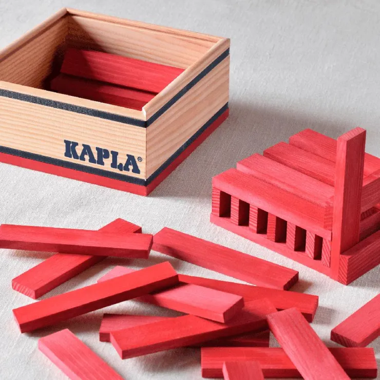 Construcción caja 40 piezas rojo<Kapla Online