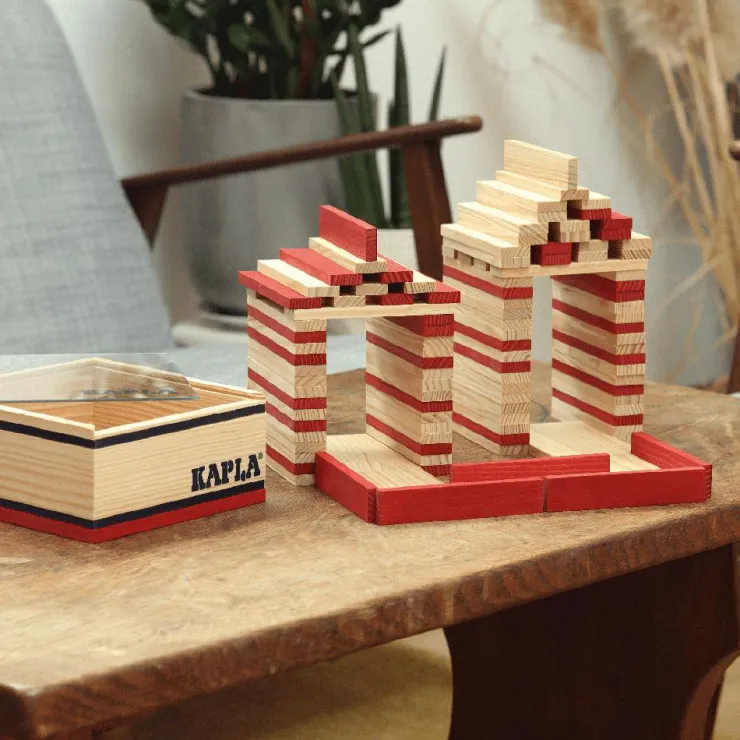 Construcción caja 40 piezas rojo<Kapla Online
