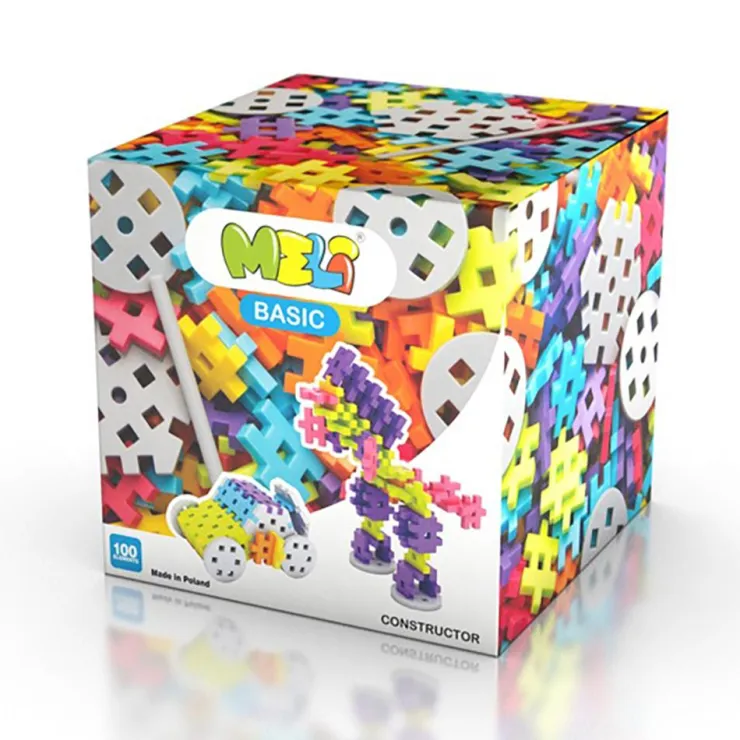 Construcción Basic Constructor 100 piezas colores surtidos<Meli