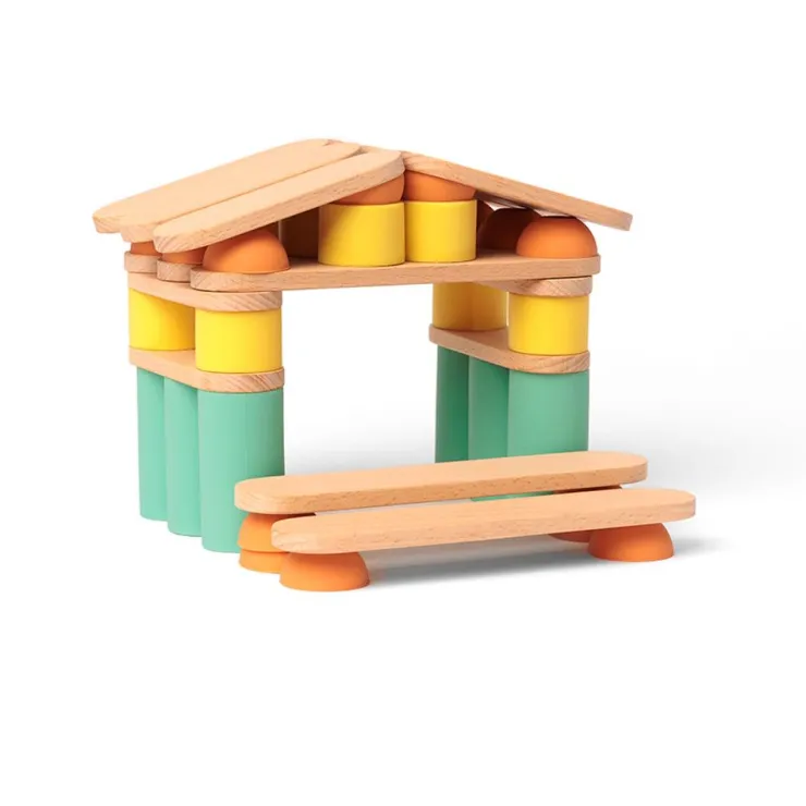 Construcción Stix 60 piezas madera y silicona<Oppi Online