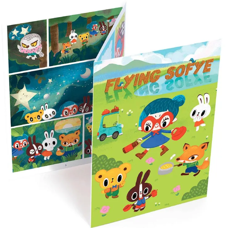 Crea cómic con calcomanías Flying Sofye<Djeco Sale