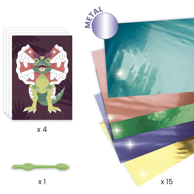 Crea cuadros metalizados dinosaurios<Djeco Best