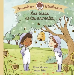Creciendo con Montessori. Libro de cartón - Las casas de los animales<