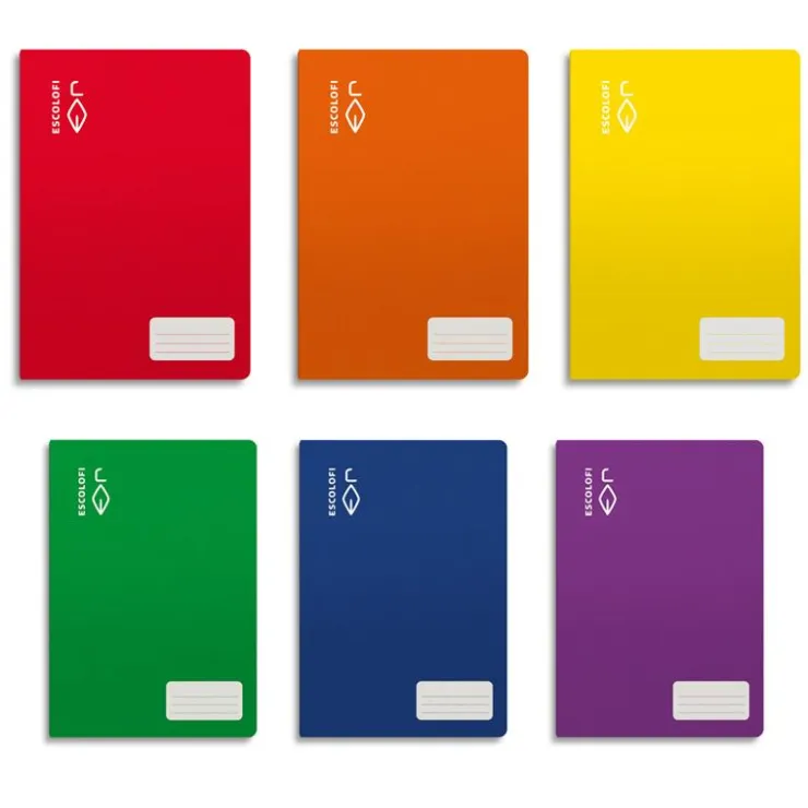 Cuaderno A4 cuadro 4mm. 32 hojas colores surtidos<Escolofi New