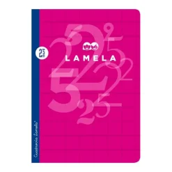 Cuaderno A4 cuadrovía 2,5mm. 50 hojas tapa cartoncillo plastificado colores surtidos<Lamela Online