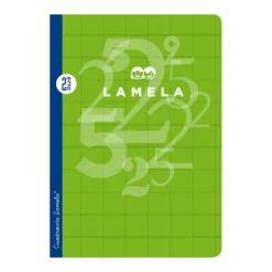 Cuaderno A4 cuadrovía 2,5mm. 50 hojas tapa cartoncillo plastificado colores surtidos<Lamela Online
