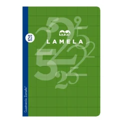 Cuaderno A4 cuadrovía 2,5mm. 50 hojas tapa cartoncillo plastificado colores surtidos<Lamela Online