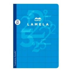 Cuaderno A4 cuadrovía 2,5mm. 50 hojas tapa cartoncillo plastificado colores surtidos<Lamela Online