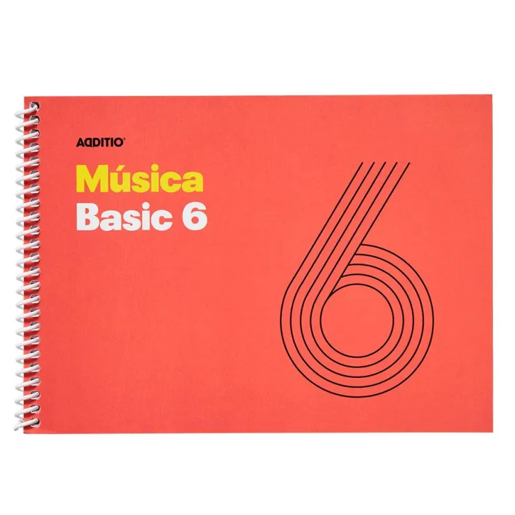 Cuaderno de música Basic 6 pentagramas.<Additio Discount