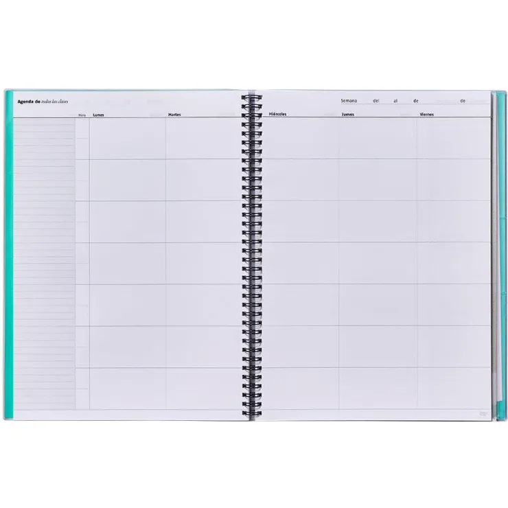 Cuaderno del profesor para todas las clases semana vista vertical<Additio Online