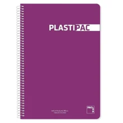 Cuaderno folio pauta 2,5mm. 80 hojas colores surtidos Plastipac<Pacsa Online