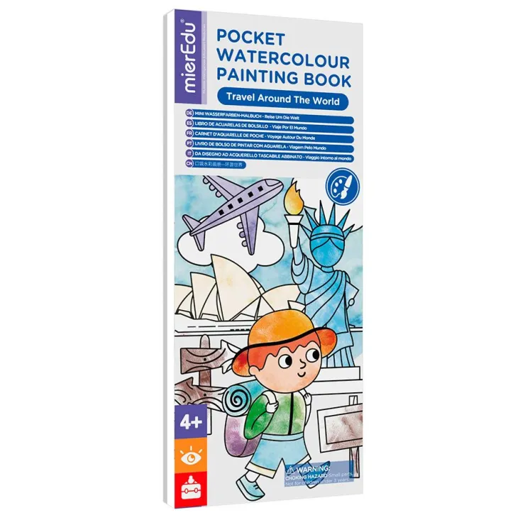 Cuaderno pocket acuarelas viaje por el mundo<Mieredu