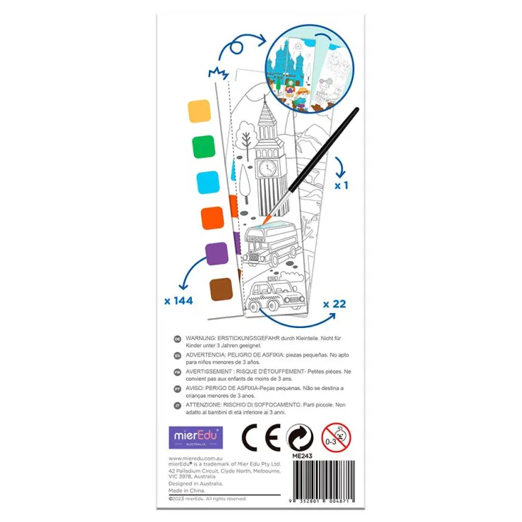 Cuaderno pocket acuarelas viaje por el mundo<Mieredu