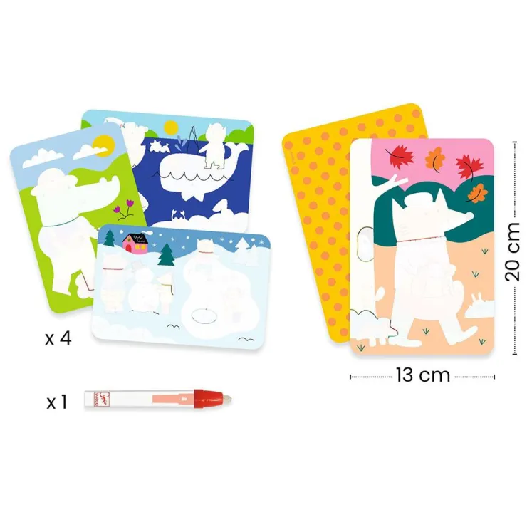 Dibujos mágicos para colorear las cuatro estaciones<Djeco Sale