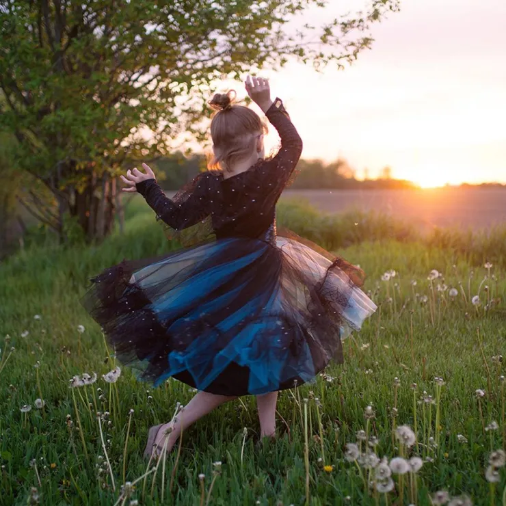 Disfraz bruja azul 5-6 años<Great Pretenders New