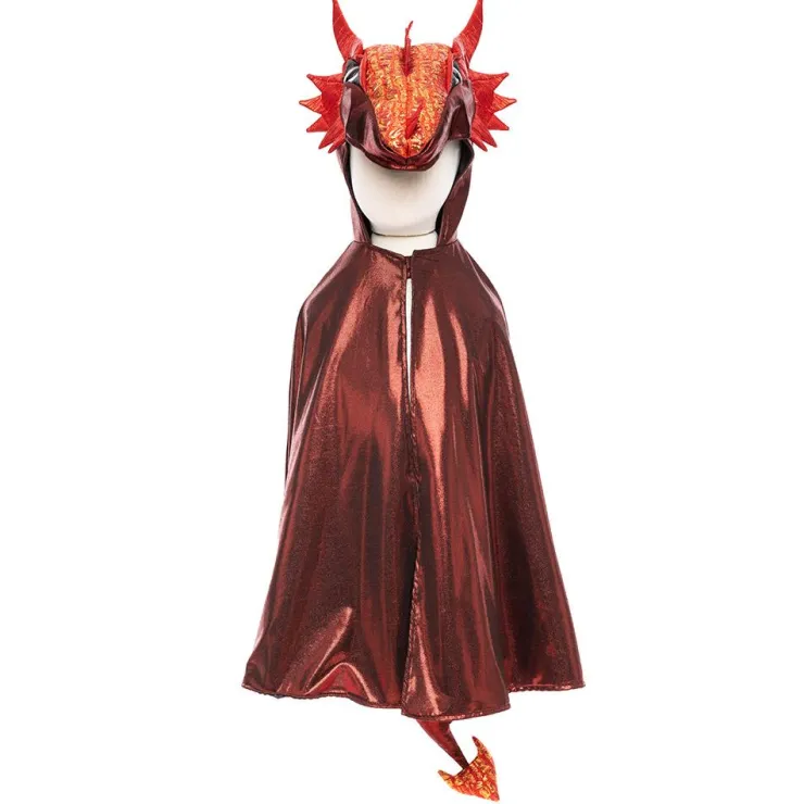 Disfraz capa dragón rojo 4-5 años<Great Pretenders Online