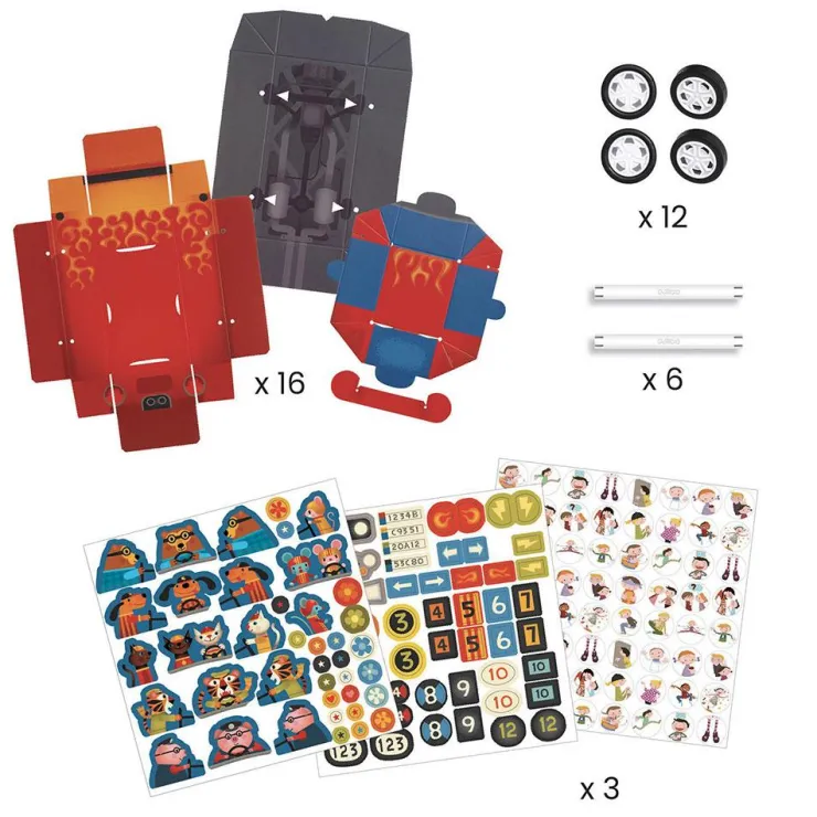 DIY 3 coches carreras grand prix<Djeco New