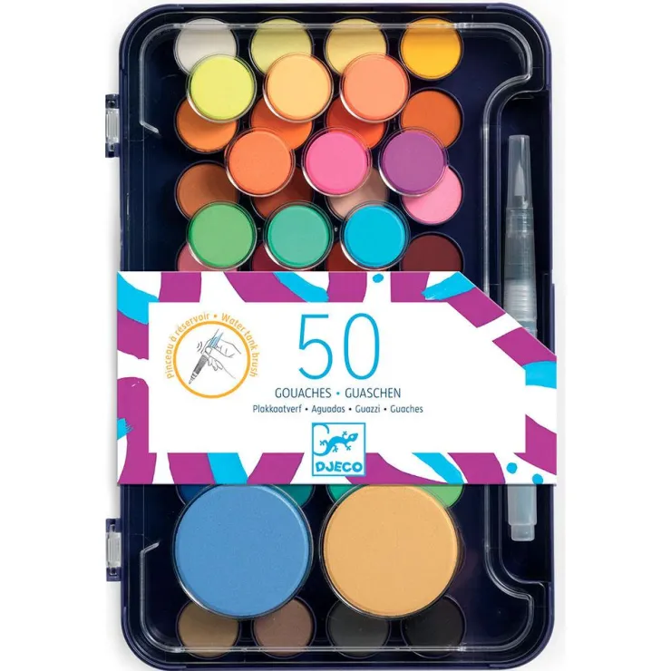 Estuche témpera con pincel para agua<Djeco Outlet