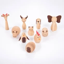 Figuras animales de madera 10 piezas<Tickit Clearance