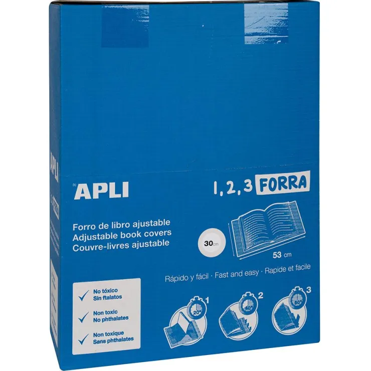 Forro para libros modelo funda 30x53cm 5 unidades<Apli Online