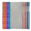 Funda tamaño folio con multitaladro y borde de color 10 unidades<Fraga