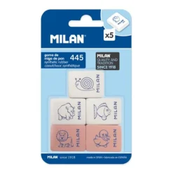Goma de borrar miga de pan 5 unidades Milán 445<Milan Hot