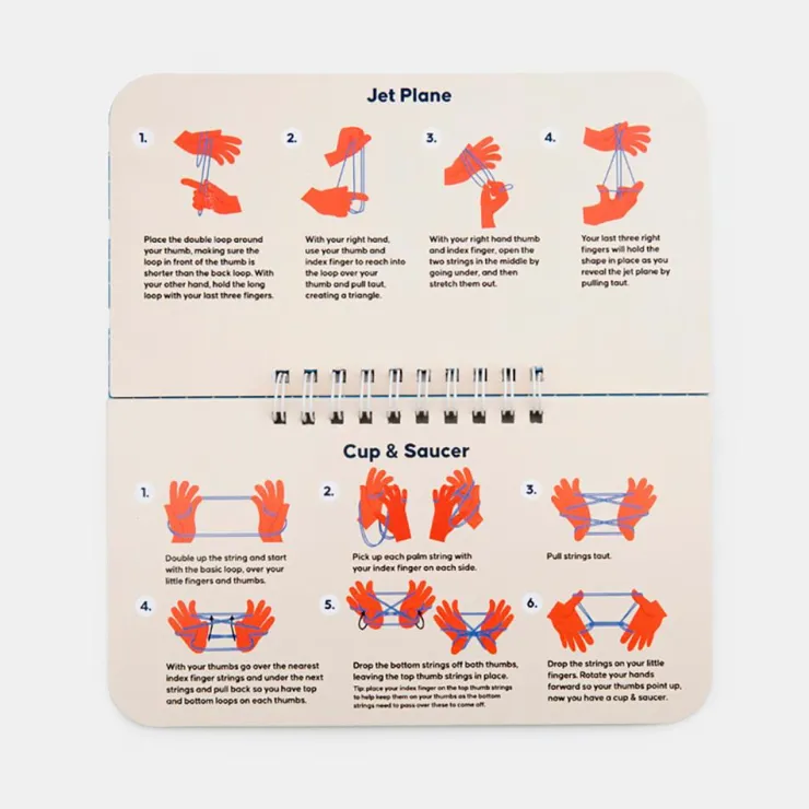 Goma elástica para mano Cat´s Cradle con bloc de juegos modelo surtido<Kikkerland Online