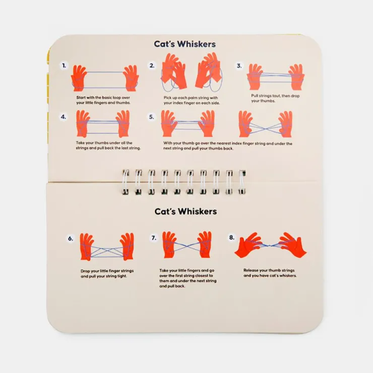 Goma elástica para mano Cat´s Cradle con bloc de juegos modelo surtido<Kikkerland Online