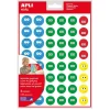 Gomets caras 3 láminas<Apli Discount