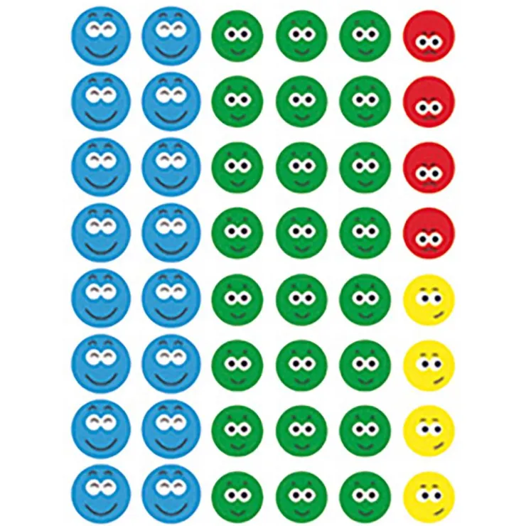 Gomets caras 3 láminas<Apli Discount