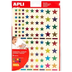 Gomets estrellas 6 láminas<Apli Online