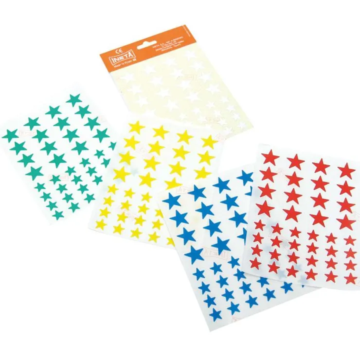 Gomets estrellas de colores 4 láminas<Ineta Sale