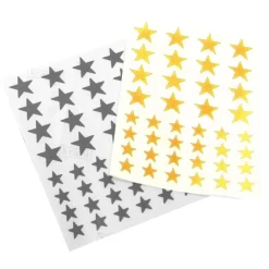 Gomets estrellas oro y plata 2 láminas<Ineta Hot