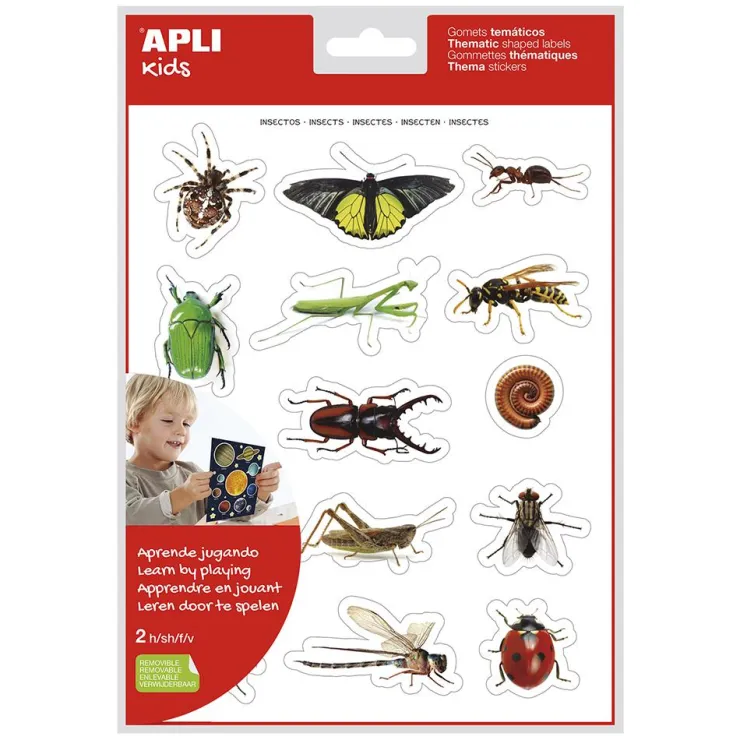 Gomets insectos 2 láminas<Apli Online