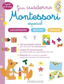 Gran cuaderno Montessori especial concentración, atención y memoria. A partir de< Clearance