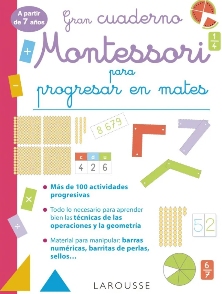Gran cuaderno Montessori para progresar en mates. A partir de 7 años< Discount