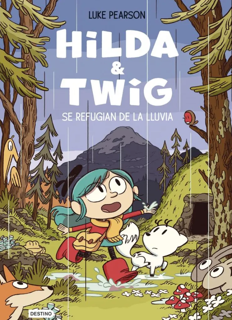 Hilda & Twig. Hilda y Twig se refugian de la lluvia< Sale