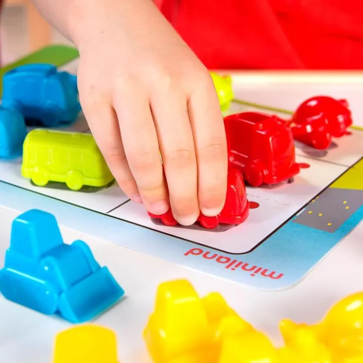 Juego clasificar y contar vehículos<Miniland Discount