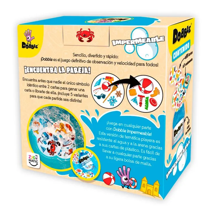 Juego de cartas Dobble Impermeable<Asmodee Best