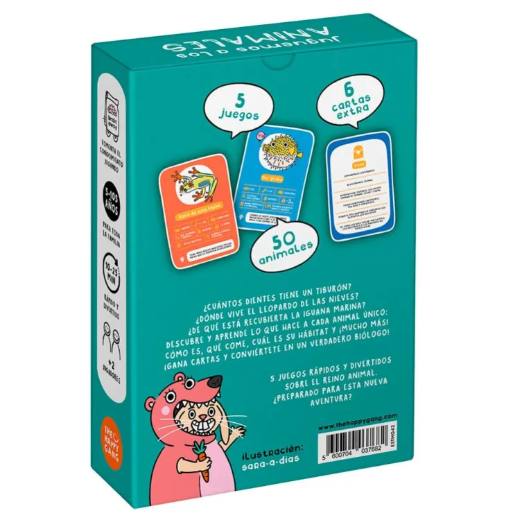 Juego de cartas Juguemos a los animales<The Happy Gang Outlet