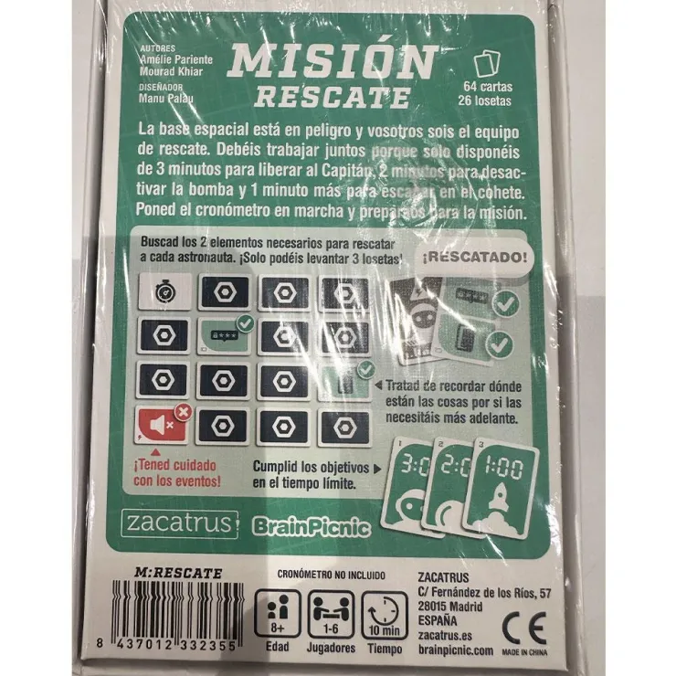 Juego de cartas Misión rescate<Zacatrus New