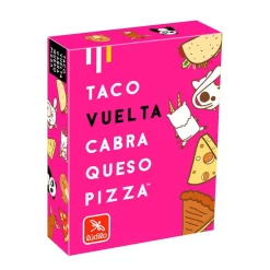 Juego de cartas Taco, Vuelta, Cabra, Queso, Pizza.<Ludilo Sale
